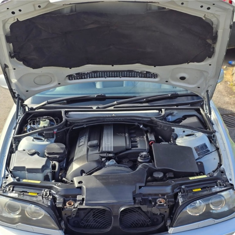 After: BMW 3 Series — Engine bay clean