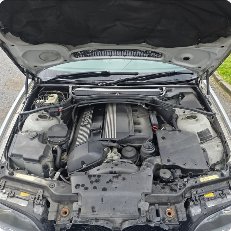 Before: BMW 3 Series — Engine bay clean