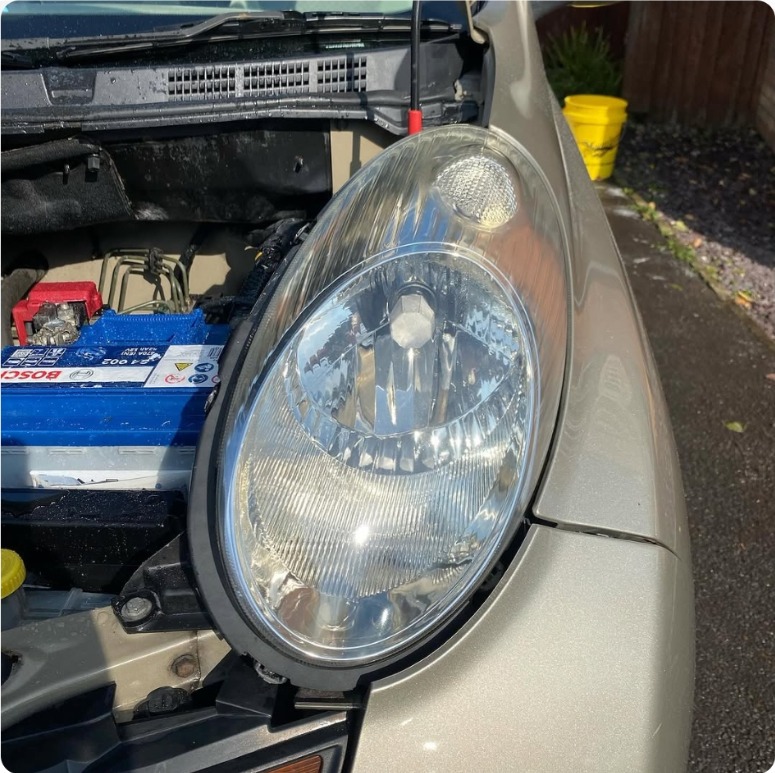 After: Nissan Micra — Headlight restoration